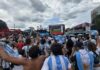 Hinchas vivieron tensión entre Argentina e Inglaterra en Atlanta