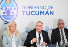 Jaldo respondió a la oposición: “Se quiere sacar de la cancha a un candidato” Osvaldo Jaldo en conferencia de prensa